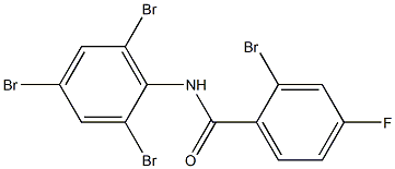 2-bromo-4-fluoro-N-(2,4,6-tribromophenyl)benzamide Struktur