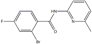 2-bromo-4-fluoro-N-(6-methylpyridin-2-yl)benzamide Struktur