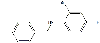 2-bromo-4-fluoro-N-[(4-methylphenyl)methyl]aniline Struktur