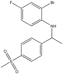 2-bromo-4-fluoro-N-[1-(4-methanesulfonylphenyl)ethyl]aniline Struktur