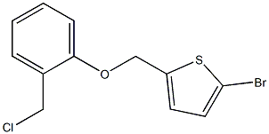 2-bromo-5-[2-(chloromethyl)phenoxymethyl]thiophene Struktur