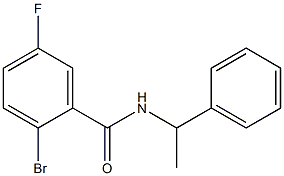 2-bromo-5-fluoro-N-(1-phenylethyl)benzamide Struktur