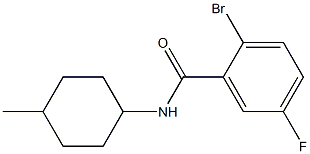 2-bromo-5-fluoro-N-(4-methylcyclohexyl)benzamide Struktur