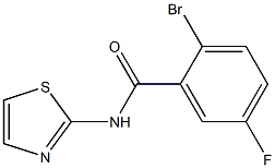 2-bromo-5-fluoro-N-1,3-thiazol-2-ylbenzamide Struktur