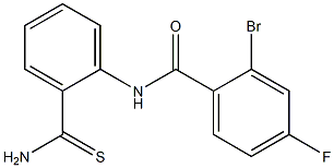 2-bromo-N-(2-carbamothioylphenyl)-4-fluorobenzamide Struktur