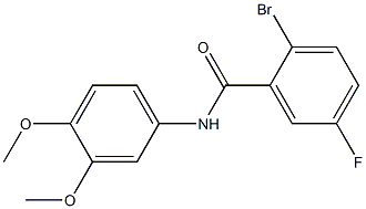 2-bromo-N-(3,4-dimethoxyphenyl)-5-fluorobenzamide Struktur