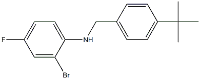 2-bromo-N-[(4-tert-butylphenyl)methyl]-4-fluoroaniline Struktur