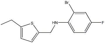 2-bromo-N-[(5-ethylthiophen-2-yl)methyl]-4-fluoroaniline Struktur