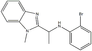 2-bromo-N-[1-(1-methyl-1H-1,3-benzodiazol-2-yl)ethyl]aniline Struktur