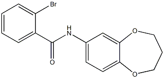 2-bromo-N-3,4-dihydro-2H-1,5-benzodioxepin-7-ylbenzamide Struktur