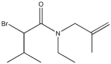 2-bromo-N-ethyl-3-methyl-N-(2-methylprop-2-enyl)butanamide Struktur