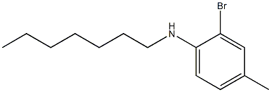 2-bromo-N-heptyl-4-methylaniline Struktur