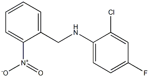 2-chloro-4-fluoro-N-[(2-nitrophenyl)methyl]aniline Struktur