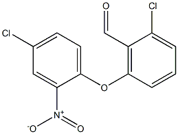 2-chloro-6-(4-chloro-2-nitrophenoxy)benzaldehyde Struktur