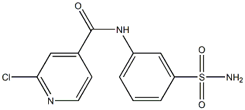 2-chloro-N-(3-sulfamoylphenyl)pyridine-4-carboxamide Struktur