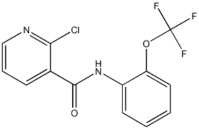 2-chloro-N-[2-(trifluoromethoxy)phenyl]pyridine-3-carboxamide Struktur