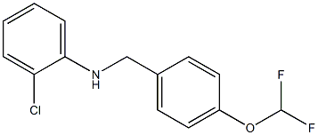 2-chloro-N-{[4-(difluoromethoxy)phenyl]methyl}aniline Struktur