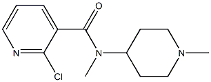 2-chloro-N-methyl-N-(1-methylpiperidin-4-yl)pyridine-3-carboxamide Struktur