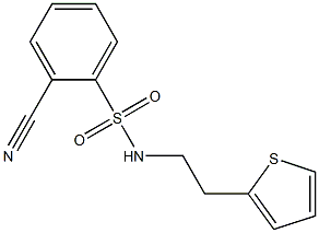 2-cyano-N-(2-thien-2-ylethyl)benzenesulfonamide Struktur