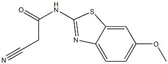 2-cyano-N-(6-methoxy-1,3-benzothiazol-2-yl)acetamide Struktur