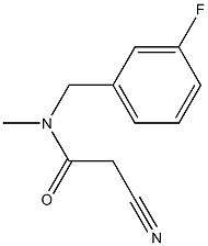 2-cyano-N-[(3-fluorophenyl)methyl]-N-methylacetamide Struktur