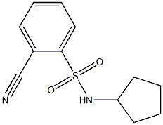 2-cyano-N-cyclopentylbenzenesulfonamide Struktur