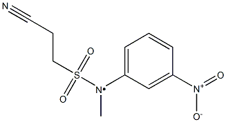 2-cyano-N-methyl-N-(3-nitrophenyl)ethane-1-sulfonamido Struktur