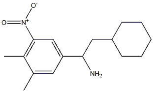 2-cyclohexyl-1-(3,4-dimethyl-5-nitrophenyl)ethan-1-amine Struktur