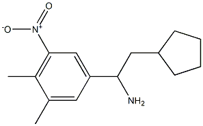 2-cyclopentyl-1-(3,4-dimethyl-5-nitrophenyl)ethan-1-amine Struktur