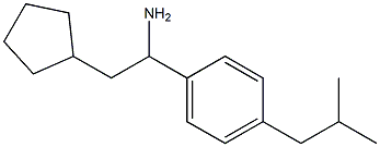 2-cyclopentyl-1-[4-(2-methylpropyl)phenyl]ethan-1-amine Struktur