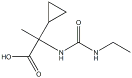 2-cyclopropyl-2-{[(ethylamino)carbonyl]amino}propanoic acid Struktur