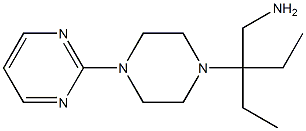 2-ethyl-2-(4-pyrimidin-2-ylpiperazin-1-yl)butan-1-amine Struktur