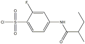 2-fluoro-4-(2-methylbutanamido)benzene-1-sulfonyl chloride Struktur