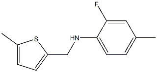 2-fluoro-4-methyl-N-[(5-methylthiophen-2-yl)methyl]aniline Struktur