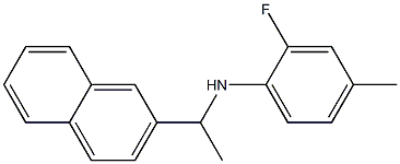 2-fluoro-4-methyl-N-[1-(naphthalen-2-yl)ethyl]aniline Struktur