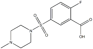 2-fluoro-5-[(4-methylpiperazine-1-)sulfonyl]benzoic acid Struktur