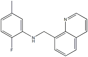 2-fluoro-5-methyl-N-(quinolin-8-ylmethyl)aniline Struktur