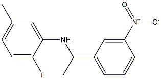 2-fluoro-5-methyl-N-[1-(3-nitrophenyl)ethyl]aniline Struktur