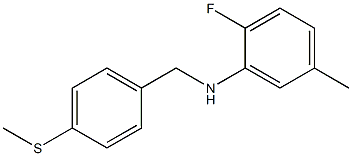 2-fluoro-5-methyl-N-{[4-(methylsulfanyl)phenyl]methyl}aniline Struktur