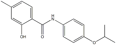 2-hydroxy-4-methyl-N-[4-(propan-2-yloxy)phenyl]benzamide Struktur