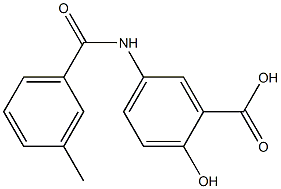 2-hydroxy-5-[(3-methylbenzoyl)amino]benzoic acid Struktur