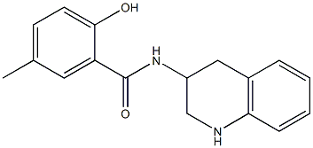 2-hydroxy-5-methyl-N-(1,2,3,4-tetrahydroquinolin-3-yl)benzamide Struktur