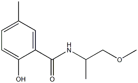 2-hydroxy-N-(1-methoxypropan-2-yl)-5-methylbenzamide Struktur