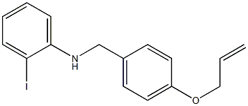 2-iodo-N-{[4-(prop-2-en-1-yloxy)phenyl]methyl}aniline Struktur