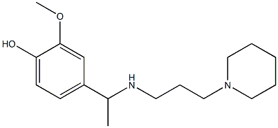 2-methoxy-4-(1-{[3-(piperidin-1-yl)propyl]amino}ethyl)phenol Struktur