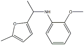 2-methoxy-N-[1-(5-methylfuran-2-yl)ethyl]aniline Struktur