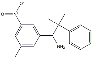 2-methyl-1-(3-methyl-5-nitrophenyl)-2-phenylpropan-1-amine Struktur