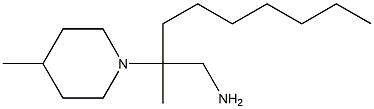 2-methyl-2-(4-methylpiperidin-1-yl)nonan-1-amine Struktur