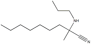 2-methyl-2-(propylamino)nonanenitrile Struktur