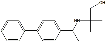 2-methyl-2-{[1-(4-phenylphenyl)ethyl]amino}propan-1-ol Struktur